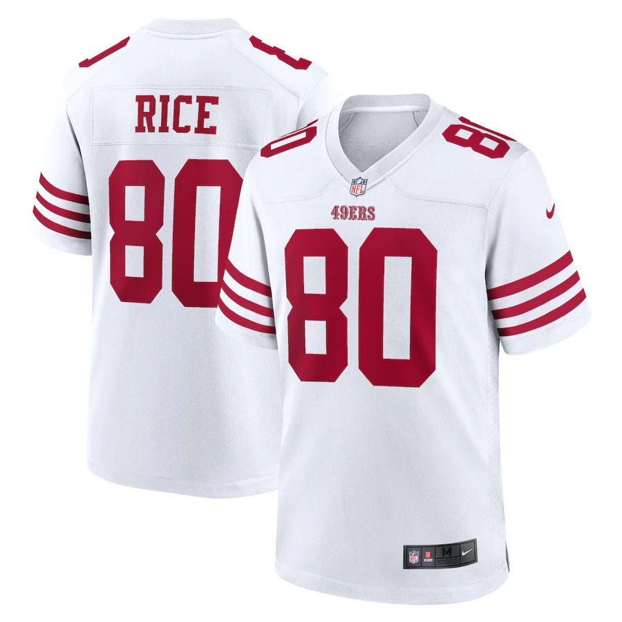 Men San Francisco 49ers #80 Jerry Rice Nike White Retired Player Game NFL Jersey